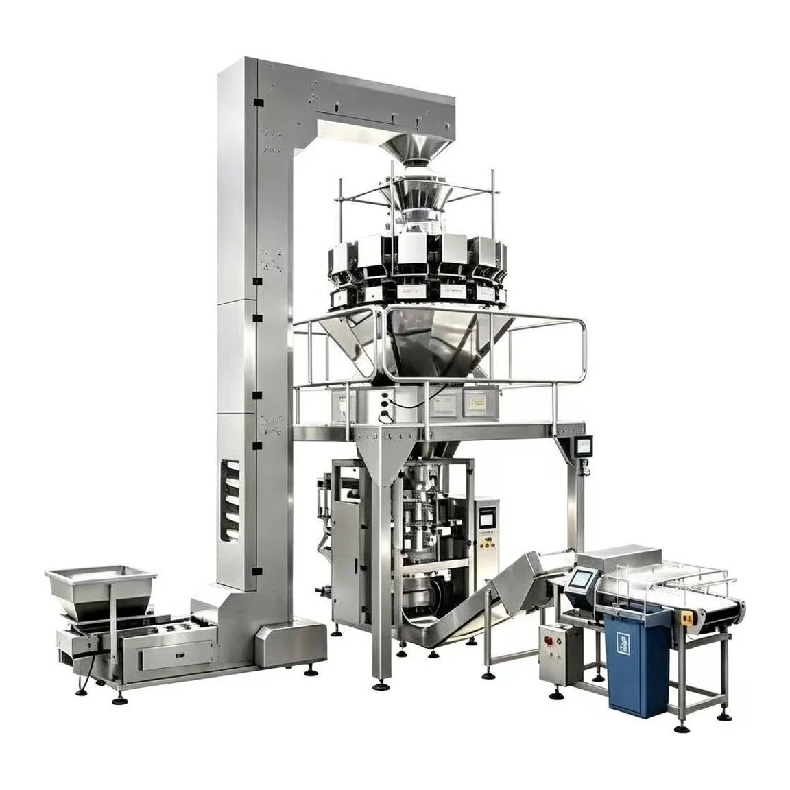 Multihead Packing Line with Output Conveyor